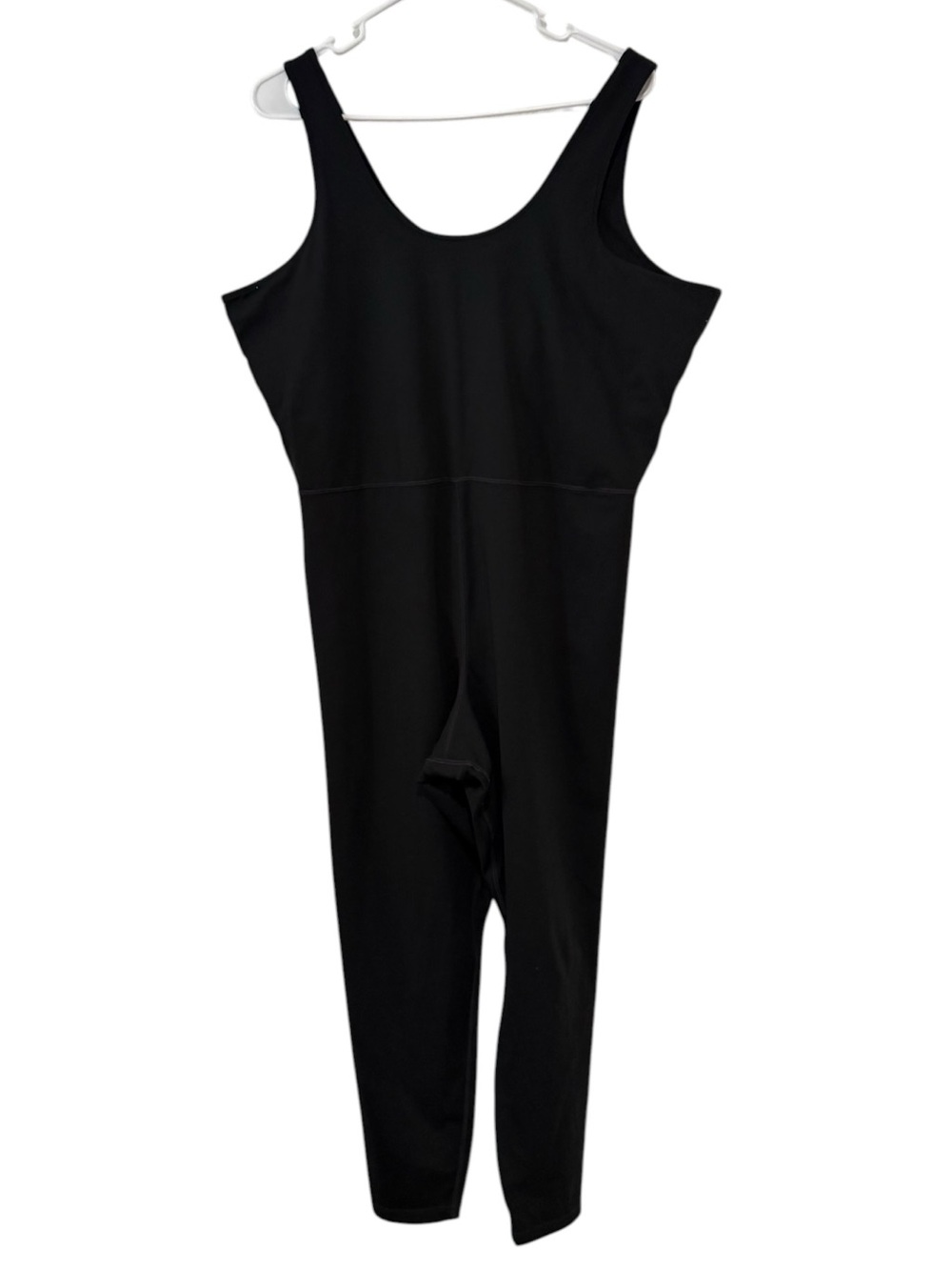 GapFit XXL Black Stretch Athletic Jumpsuit Shelf Bra Cropped Workout Unitard